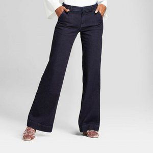 Wide leg trouser jeans - stretch